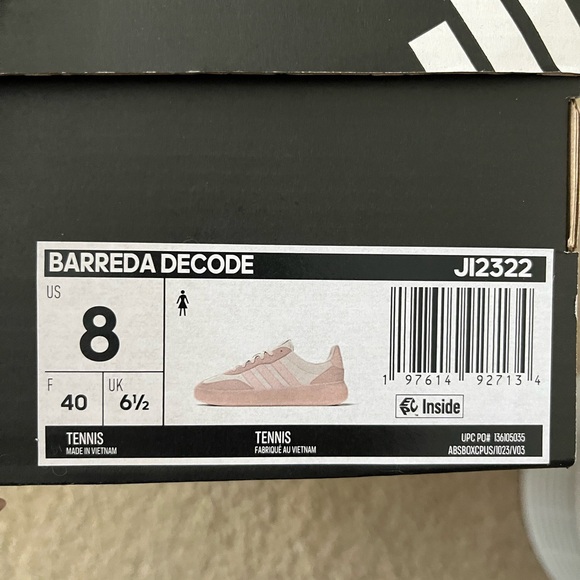 adidas Women's Cream and Pink Sneakers - Picture 6 of 7